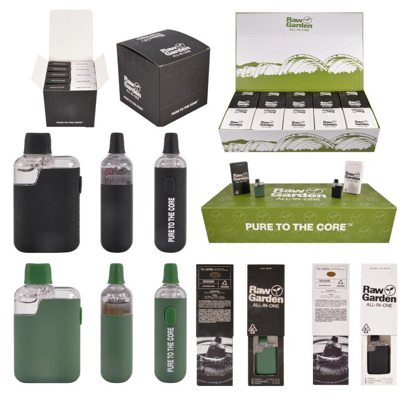 Raw Garden All-In-One 1ml & 2ml Disposable Vape Packaging & Hardware